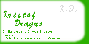 kristof dragus business card